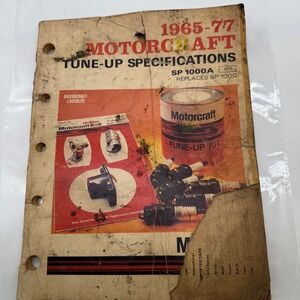 Vtg 1965-1977 Motorcraft‎ Tune-Up Specifications Manual SP 1000A Ford Autolite
